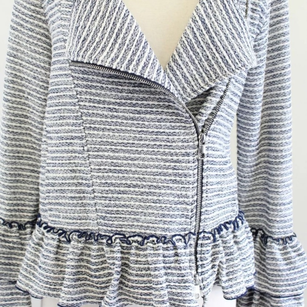Banana Republic Ruffle Peplum Tweed Jacket - Picture 2 of 8